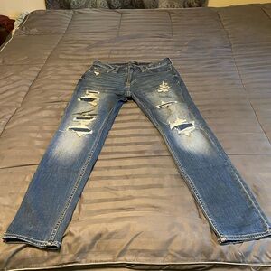 Men's Hollister Distressed Blue Jeans